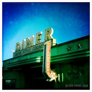 The Diner sign from the opening.
